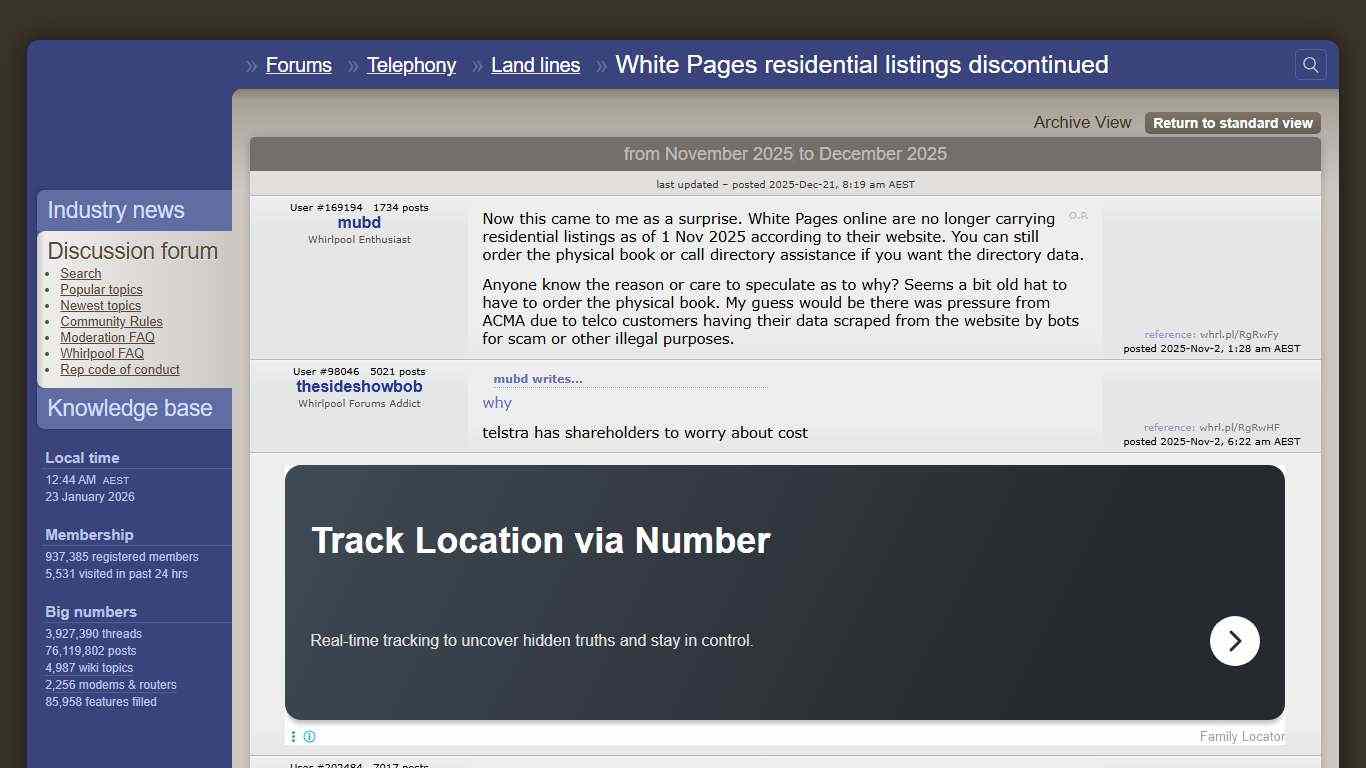 White Pages residential listings discontinued - Land lines